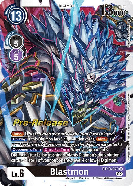 Blastmon [BT10-070] [Xros Encounter Pre-Release Cards] | Tables and Towers