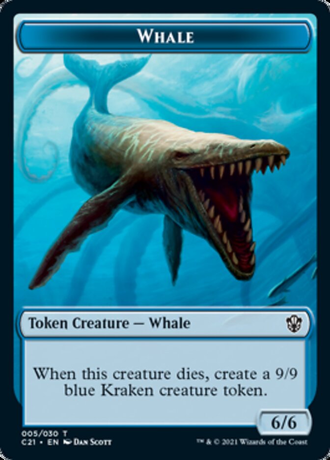 Beast (010) // Whale Double-Sided Token [Commander 2021 Tokens] | Tables and Towers