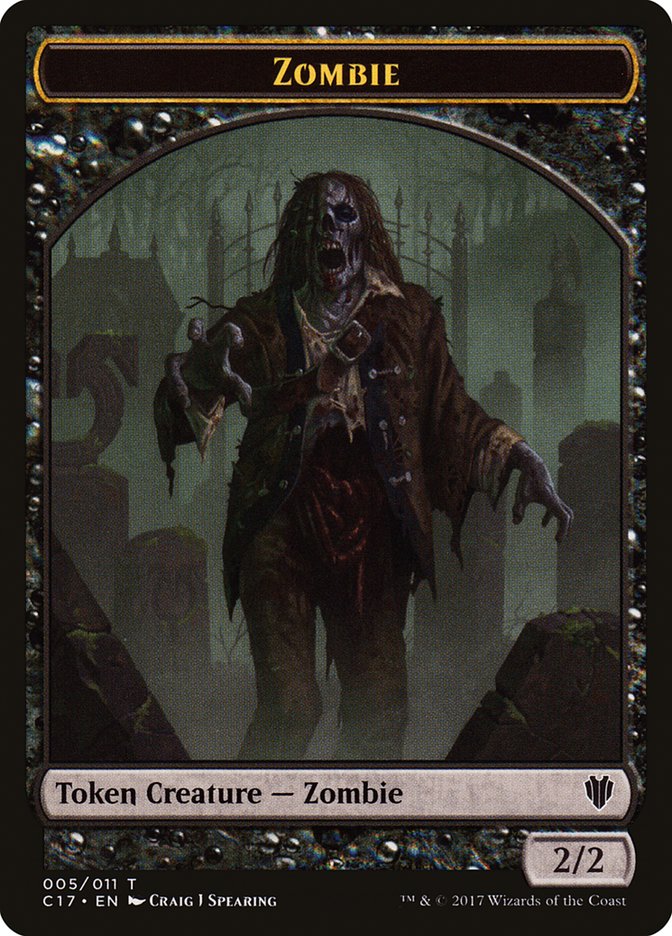 Vampire // Zombie Double-Sided Token [Commander 2017 Tokens] | Tables and Towers