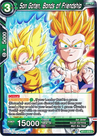 Son Goten, Bonds of Friendship (BT11-078) [Vermilion Bloodline] | Tables and Towers