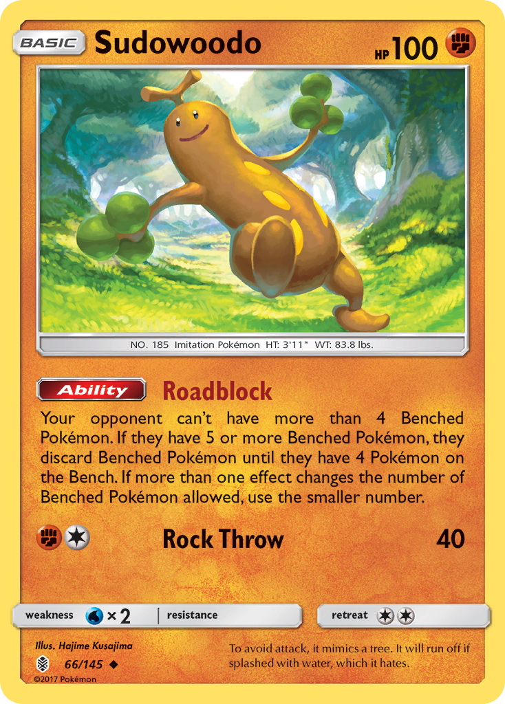 Sudowoodo (66/145) [Sun & Moon: Guardians Rising] | Tables and Towers