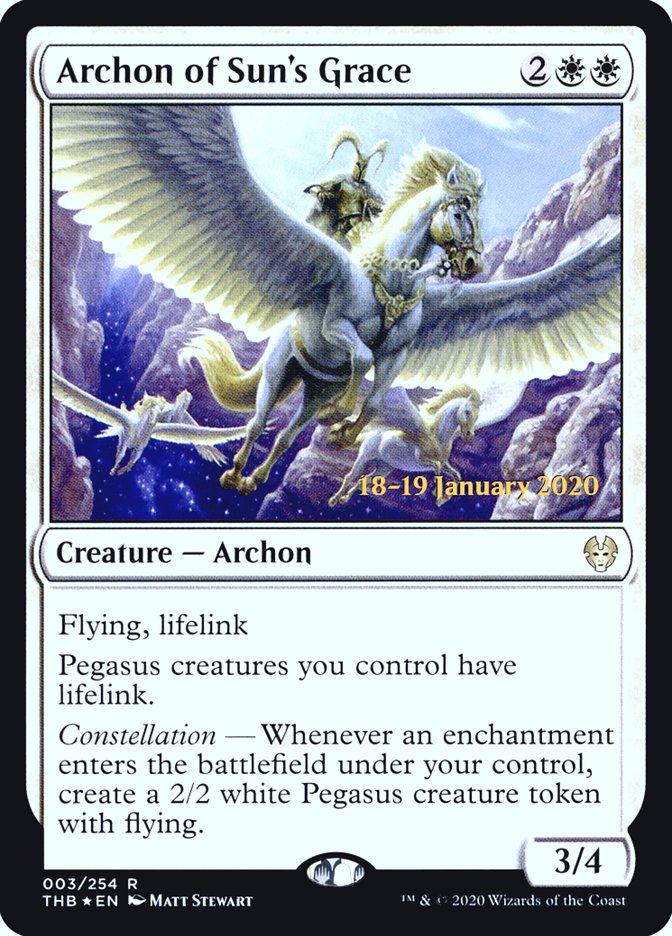 Archon of Sun's Grace [Theros Beyond Death Prerelease Promos] | Tables and Towers