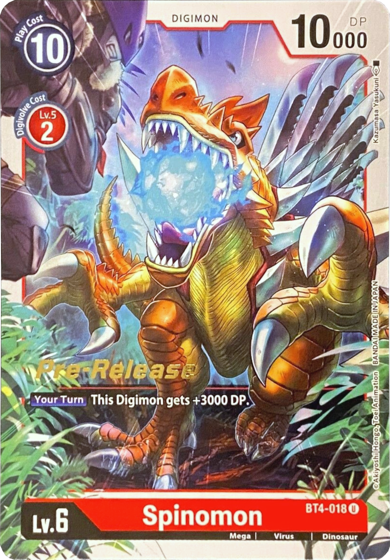 Spinomon [BT4-018] [Great Legend Pre-Release Promos] | Tables and Towers