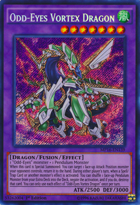 Odd-Eyes Vortex Dragon [MP16-EN139] Secret Rare | Tables and Towers