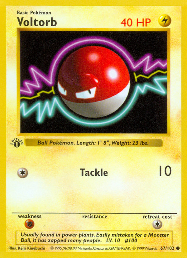 Voltorb (67/102) (Shadowless) [Base Set 1st Edition] | Tables and Towers