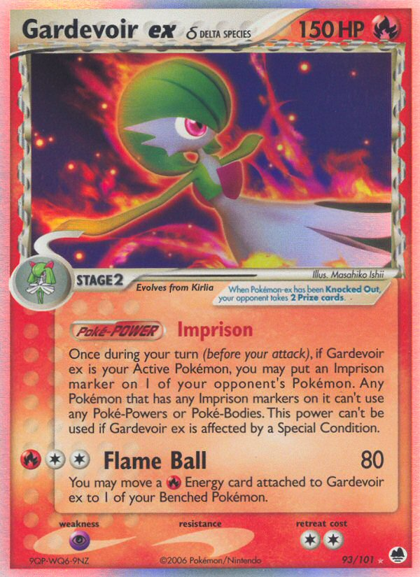 Gardevoir ex (93/101) (Delta Species) [EX: Dragon Frontiers] | Tables and Towers