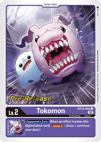 Tokomon [BT10-006] [Xros Encounter Pre-Release Cards] | Tables and Towers