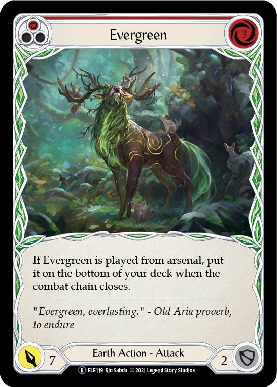 Evergreen (Red) [U-ELE119] (Tales of Aria Unlimited)  Unlimited Rainbow Foil | Tables and Towers