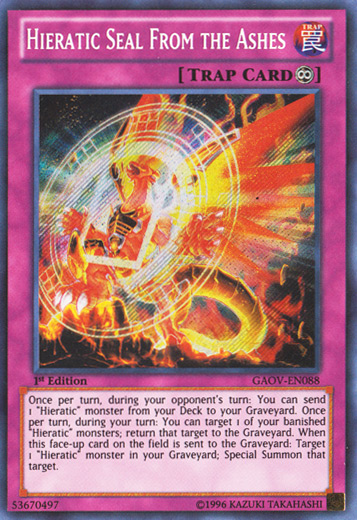 Hieratic Seal From the Ashes [GAOV-EN088] Secret Rare | Tables and Towers