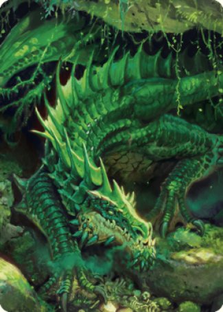 Lurking Green Dragon Art Card [Commander Legends: Battle for Baldur's Gate Art Series] | Tables and Towers