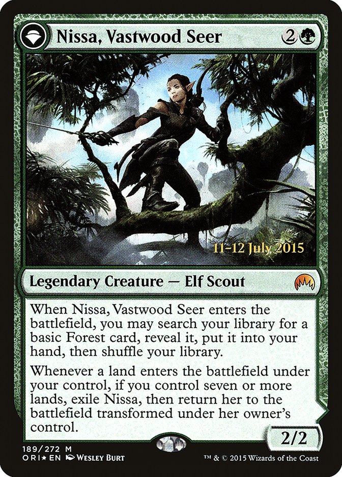 Nissa, Vastwood Seer // Nissa, Sage Animist [Magic Origins Prerelease Promos] | Tables and Towers