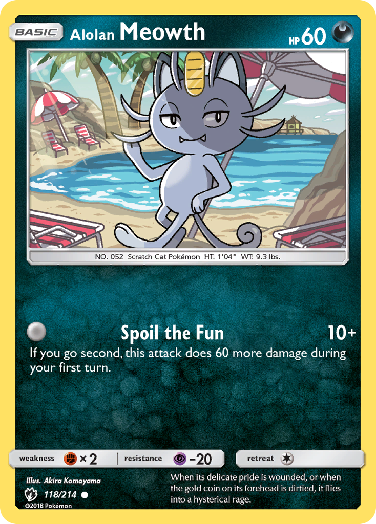 Alolan Meowth (118/214) [Sun & Moon: Lost Thunder] | Tables and Towers