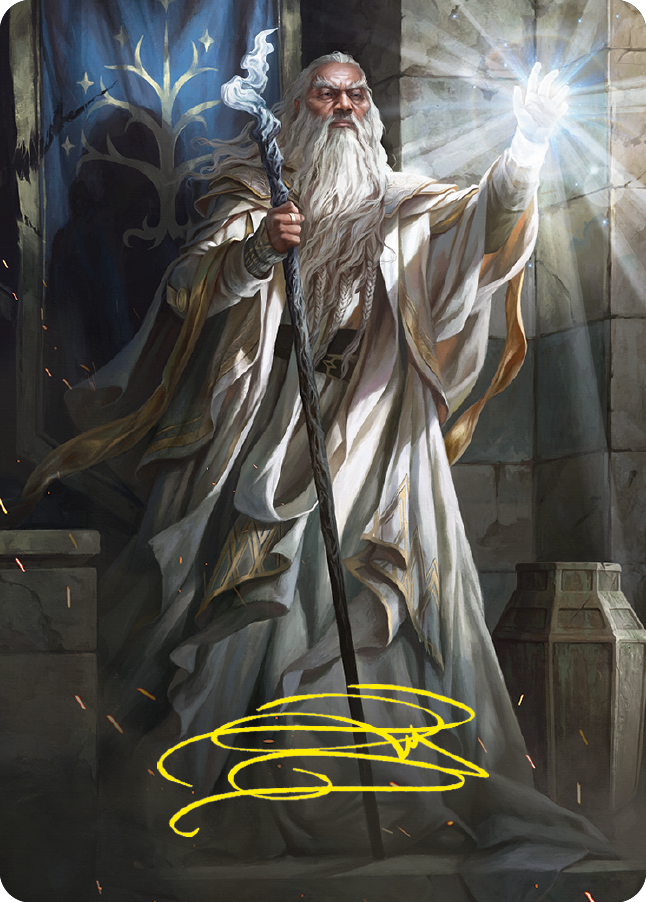 Gandalf the White Art Card (Gold-Stamped Signature) [The Lord of the Rings: Tales of Middle-earth Art Series] | Tables and Towers