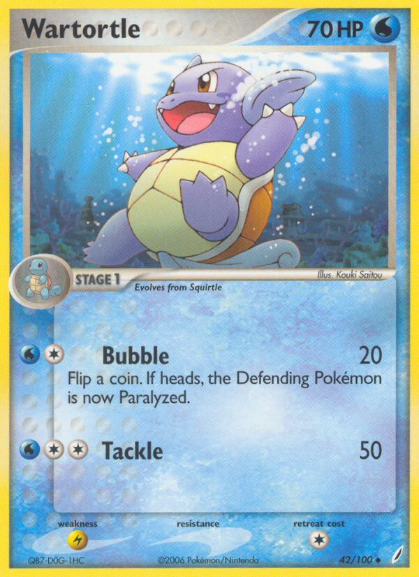 Wartortle (42/100) [EX: Crystal Guardians] | Tables and Towers