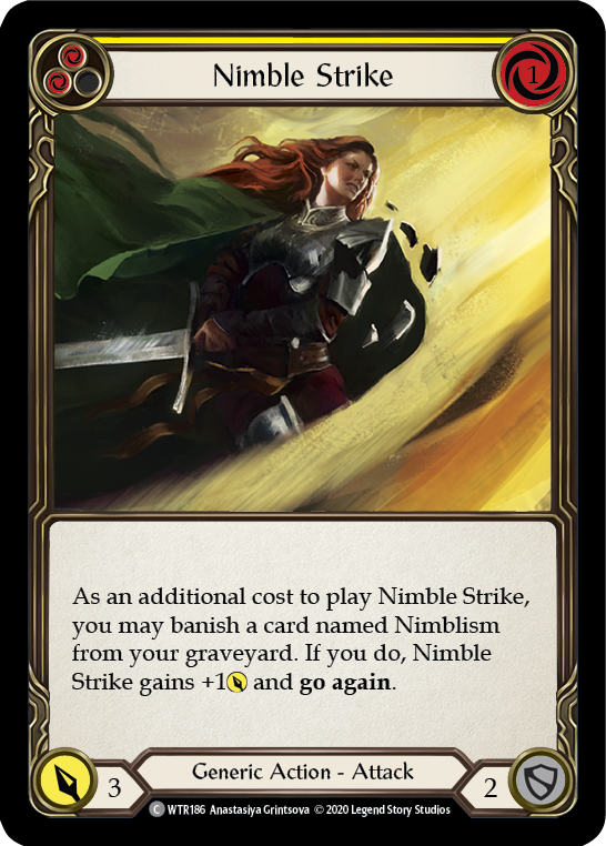 Nimble Strike (Yellow) [U-WTR186] (Welcome to Rathe Unlimited)  Unlimited Rainbow Foil | Tables and Towers