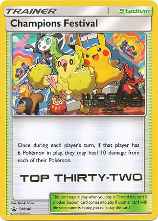 Champions Festival (SM148) (2018 Top Thirty Two) [Sun & Moon: Black Star Promos] | Tables and Towers