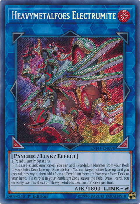 Heavymetalfoes Electrumite [EXFO-EN098] Secret Rare | Tables and Towers