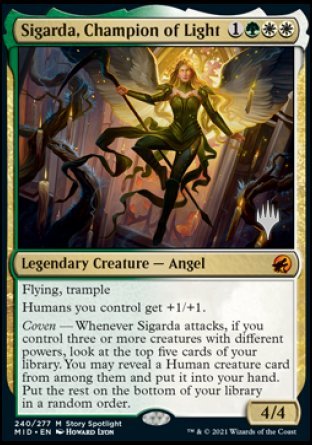 Sigarda, Champion of Light (Promo Pack) [Innistrad: Midnight Hunt Promos] | Tables and Towers