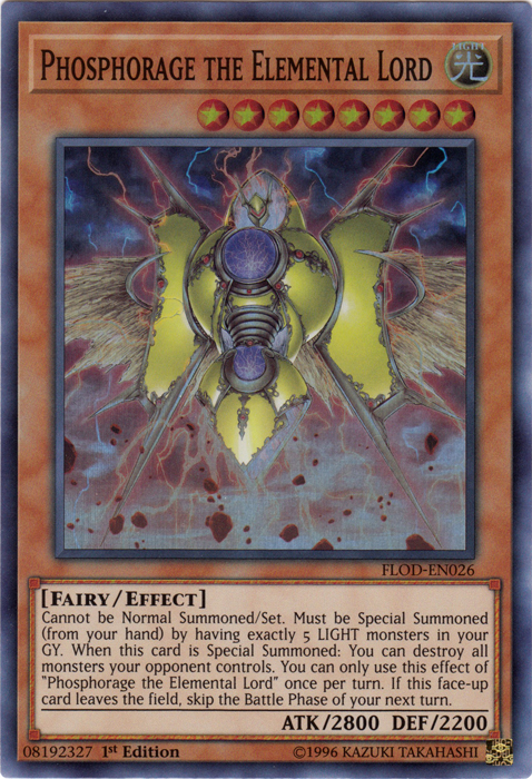 Phosphorage the Elemental Lord [FLOD-EN026] Super Rare | Tables and Towers