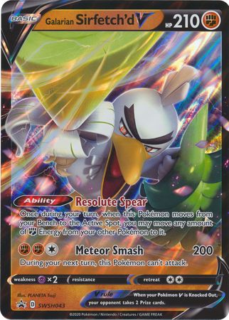 Galarian Sirfetch'd V (SWSH043) (Jumbo Card) [Sword & Shield: Black Star Promos] | Tables and Towers