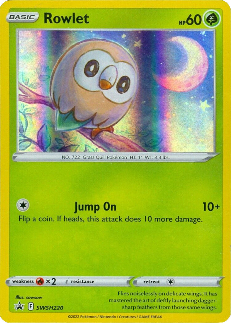 Rowlet (SWSH220) (Cosmos Holo) [Sword & Shield: Black Star Promos] | Tables and Towers