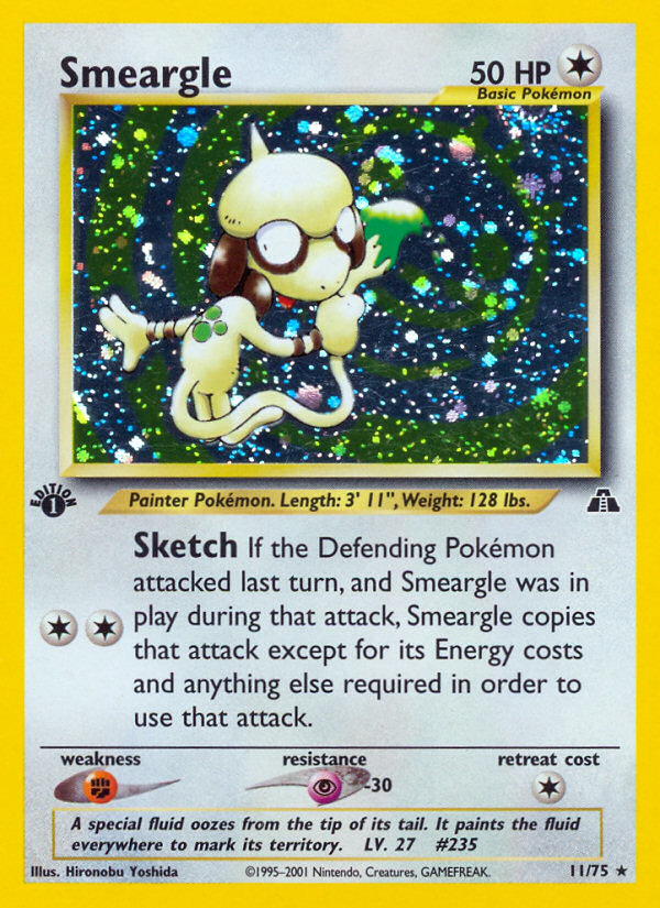 Smeargle (11/75) [Neo Discovery 1st Edition] | Tables and Towers