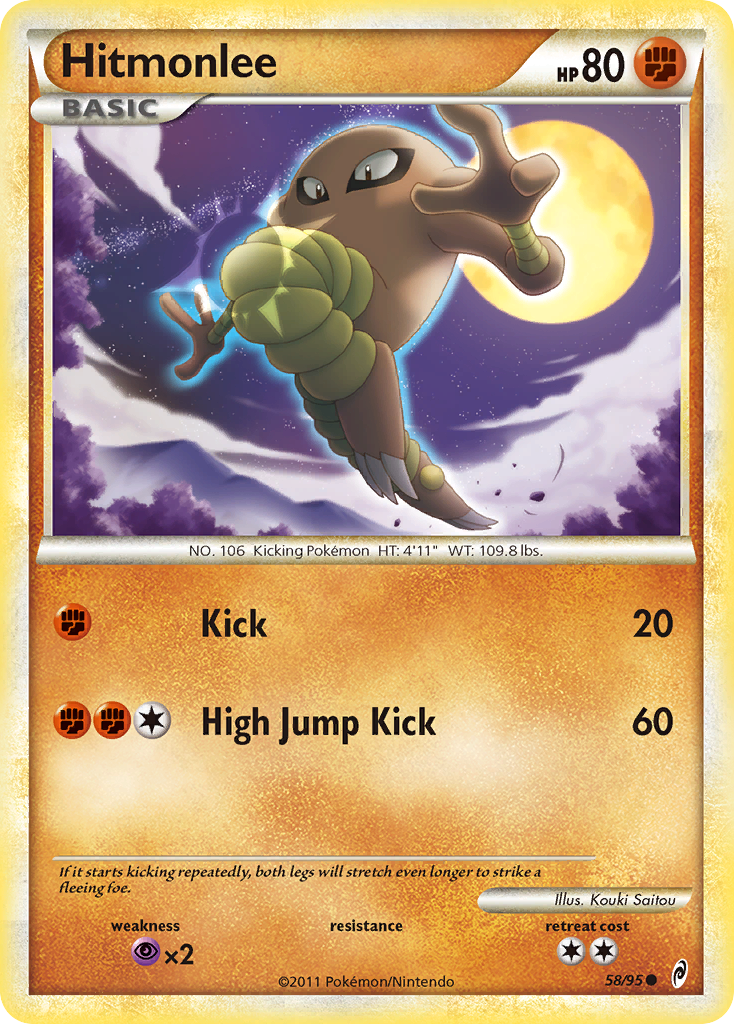 Hitmonlee (58/95) [HeartGold & SoulSilver: Call of Legends] | Tables and Towers