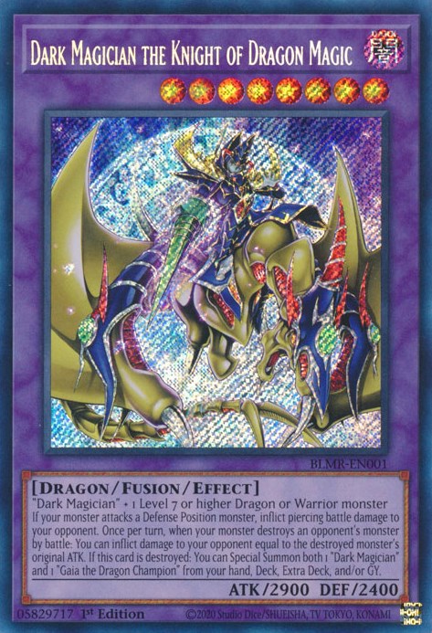 Dark Magician the Knight of Dragon Magic [BLMR-EN001] Secret Rare | Tables and Towers