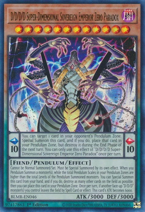 D/D/D/D Super-Dimensional Sovereign Emperor Zero Paradox [BLMR-EN046] Ultra Rare | Tables and Towers