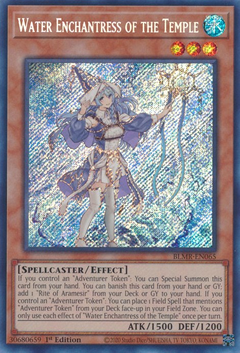 Water Enchantress of the Temple [BLMR-EN065] Secret Rare | Tables and Towers