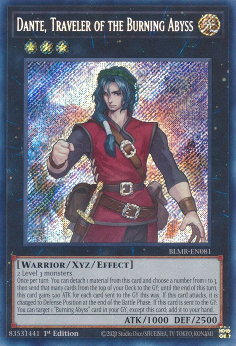 Dante, Traveler of the Burning Abyss [BLMR-EN081] Secret Rare | Tables and Towers