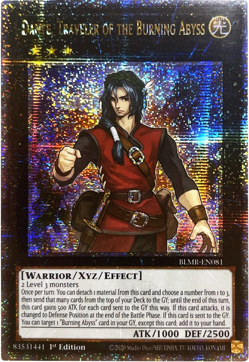 Dante, Traveler of the Burning Abyss [BLMR-EN081] Quarter Century Secret Rare | Tables and Towers