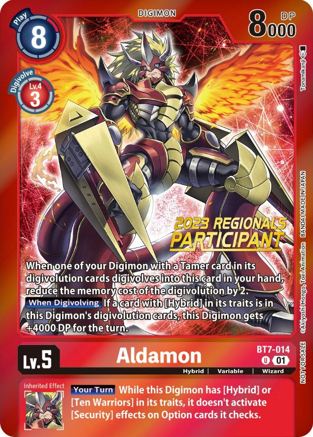 Aldamon [BT7-014] (2023 Regionals Participant) [Next Adventure Promos] | Tables and Towers