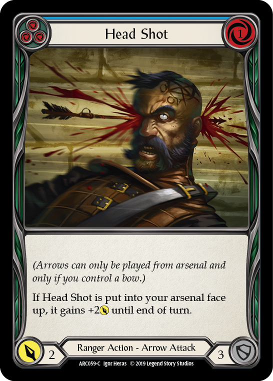 Head Shot (Blue) [ARC059-C] (Arcane Rising)  1st Edition Rainbow Foil | Tables and Towers