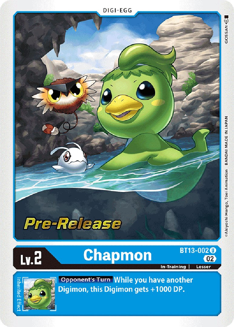 Chapmon [BT13-002] [Versus Royal Knight Booster Pre-Release Cards] | Tables and Towers