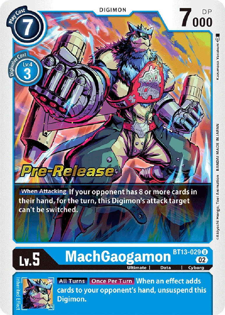 MachGaogamon [BT13-029] [Versus Royal Knight Booster Pre-Release Cards] | Tables and Towers