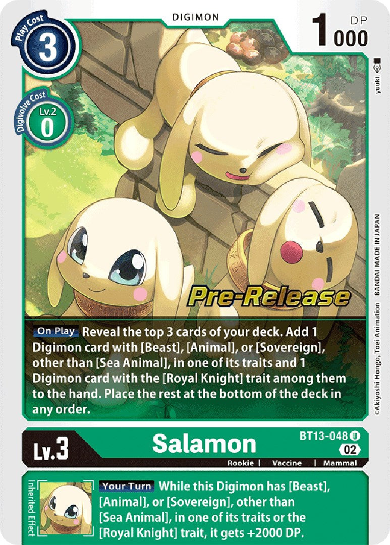 Salamon [BT13-048] [Versus Royal Knight Booster Pre-Release Cards] | Tables and Towers