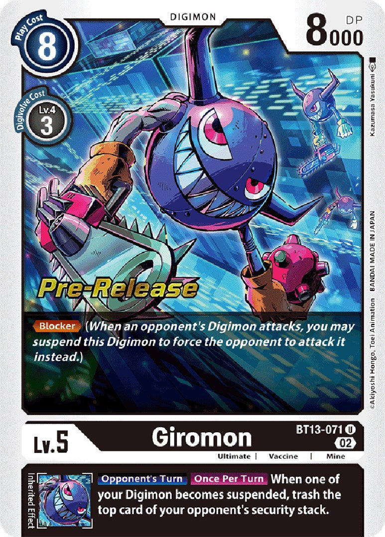 Giromon [BT13-071] [Versus Royal Knight Booster Pre-Release Cards] | Tables and Towers