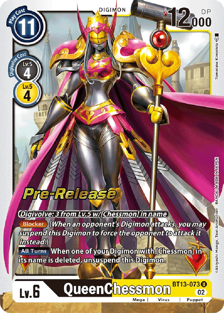 QueenChessmon [BT13-073] [Versus Royal Knight Booster Pre-Release Cards] | Tables and Towers