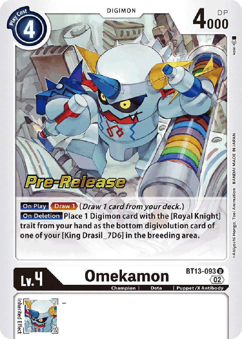 Omekamon [BT13-093] [Versus Royal Knight Booster Pre-Release Cards] | Tables and Towers