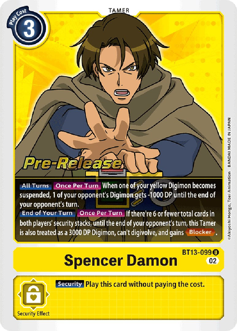 Spencer Damon [BT13-099] [Versus Royal Knight Booster Pre-Release Cards] | Tables and Towers