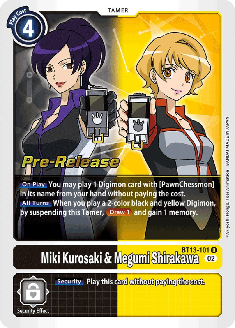 Miki Kurosaki & Megumi Shirakawa [BT13-101] [Versus Royal Knight Booster Pre-Release Cards] | Tables and Towers