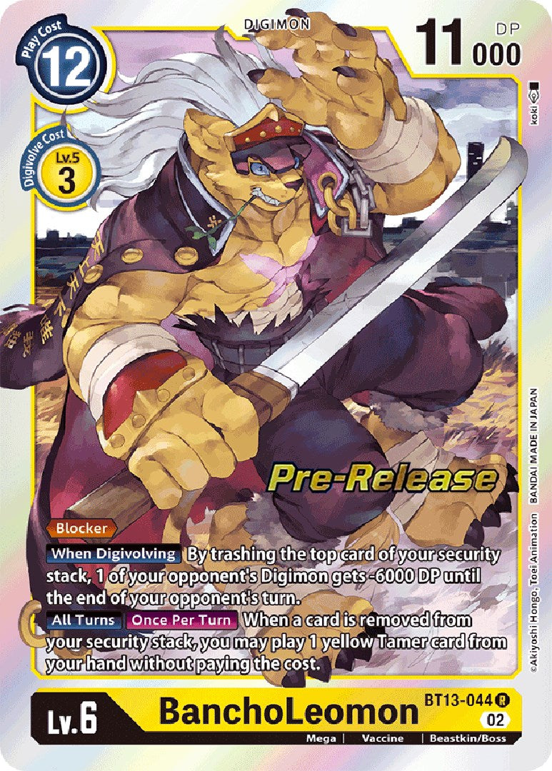 BanchoLeomon [BT13-044] [Versus Royal Knight Booster Pre-Release Cards] | Tables and Towers