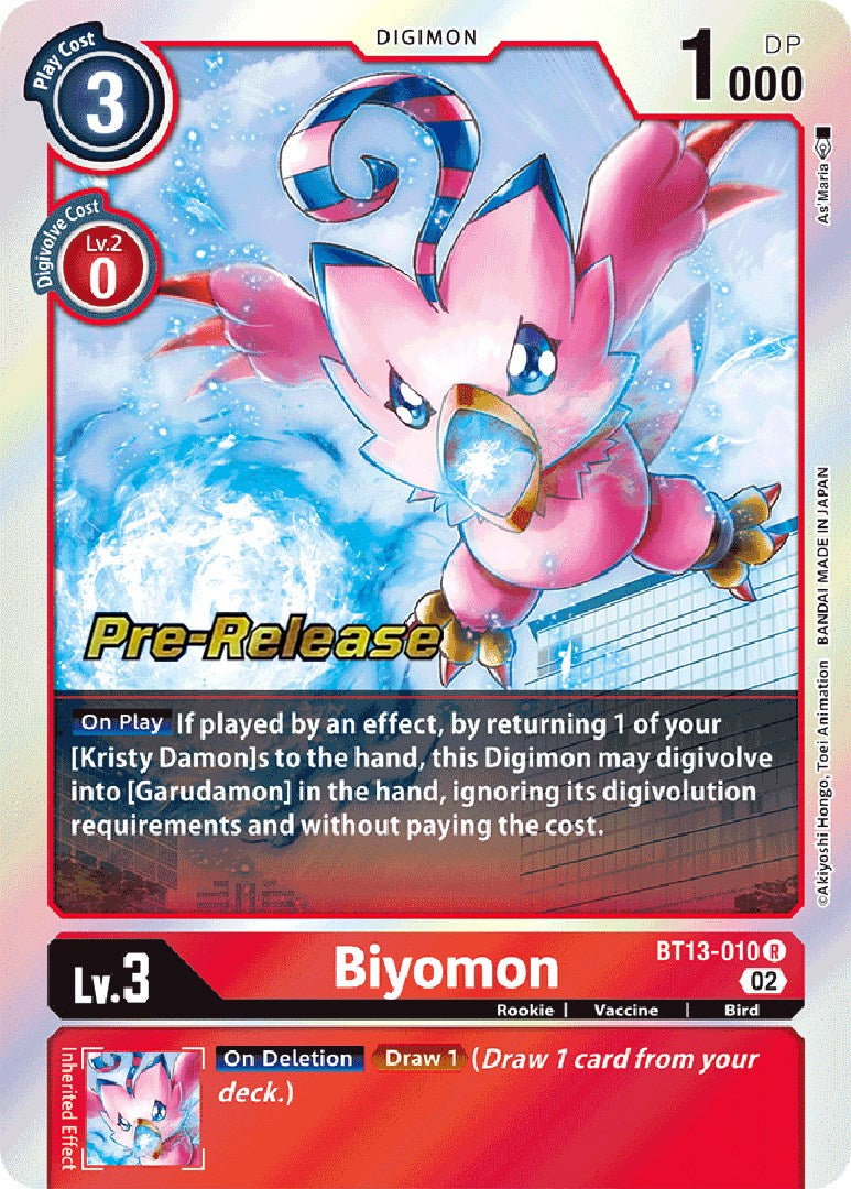 Biyomon [BT13-010] [Versus Royal Knight Booster Pre-Release Cards] | Tables and Towers