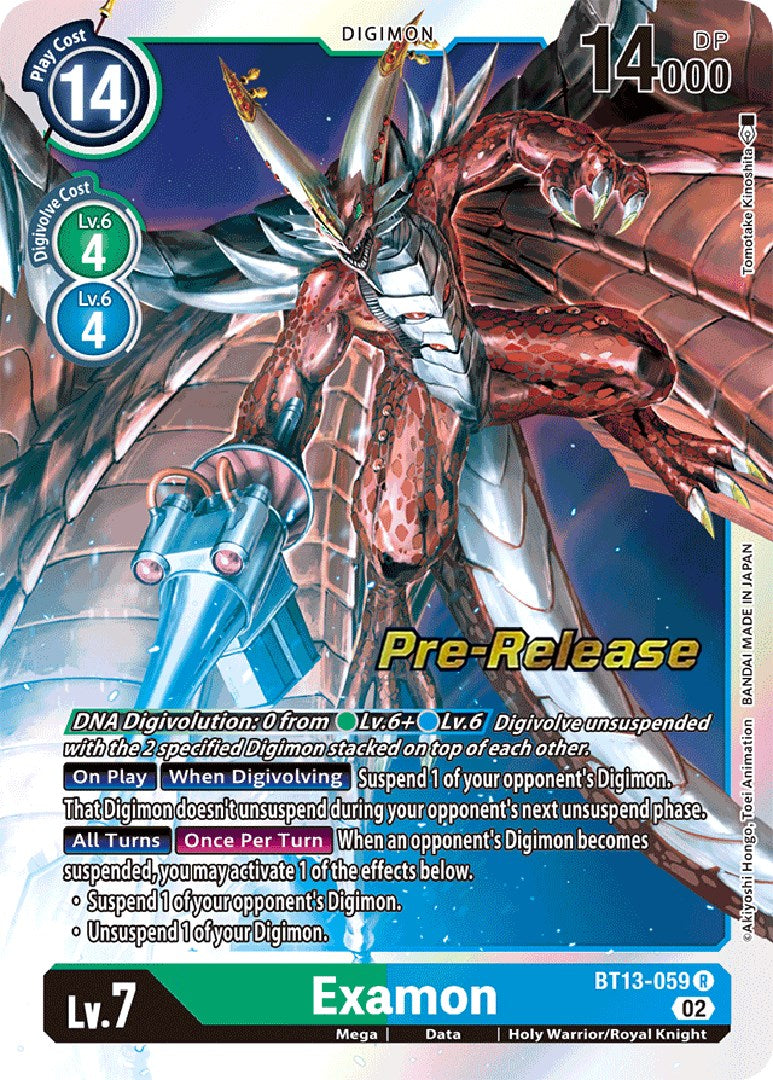 Examon [BT13-059] [Versus Royal Knight Booster Pre-Release Cards] | Tables and Towers