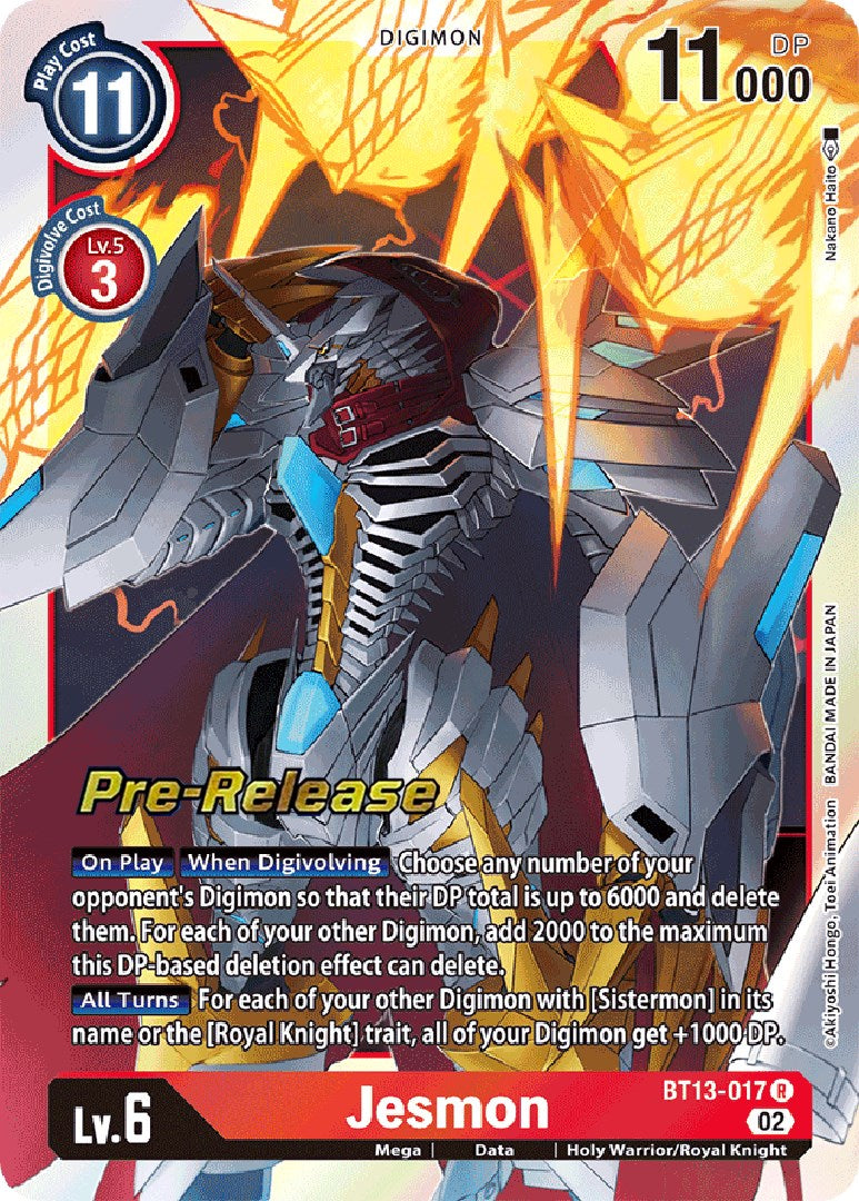 Jesmon [BT13-017] [Versus Royal Knight Booster Pre-Release Cards] | Tables and Towers