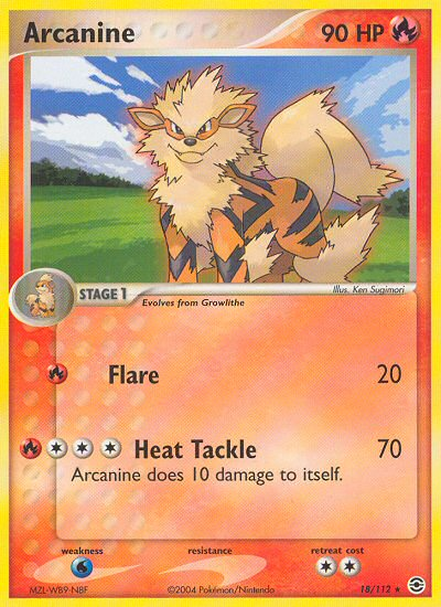 Arcanine (18/112) [EX: FireRed & LeafGreen] | Tables and Towers