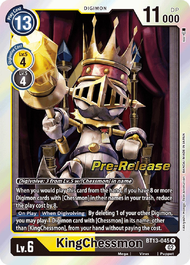 KingChessmon [BT13-045] [Versus Royal Knight Booster Pre-Release Cards] | Tables and Towers