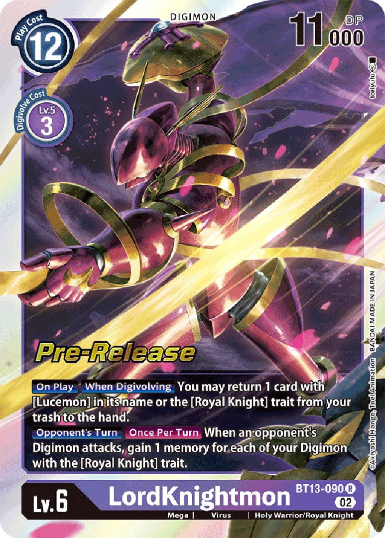 LordKnightmon [BT13-090] [Versus Royal Knight Booster Pre-Release Cards] | Tables and Towers