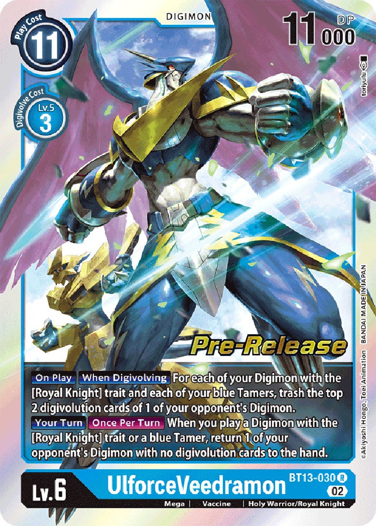 UlforceVeedramon [BT13-030] [Versus Royal Knight Booster Pre-Release Cards] | Tables and Towers